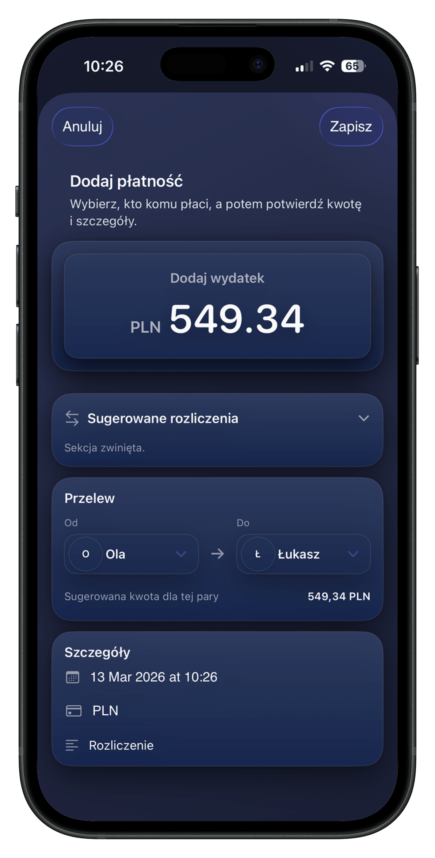 Płatność w grupie